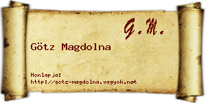 Götz Magdolna névjegykártya